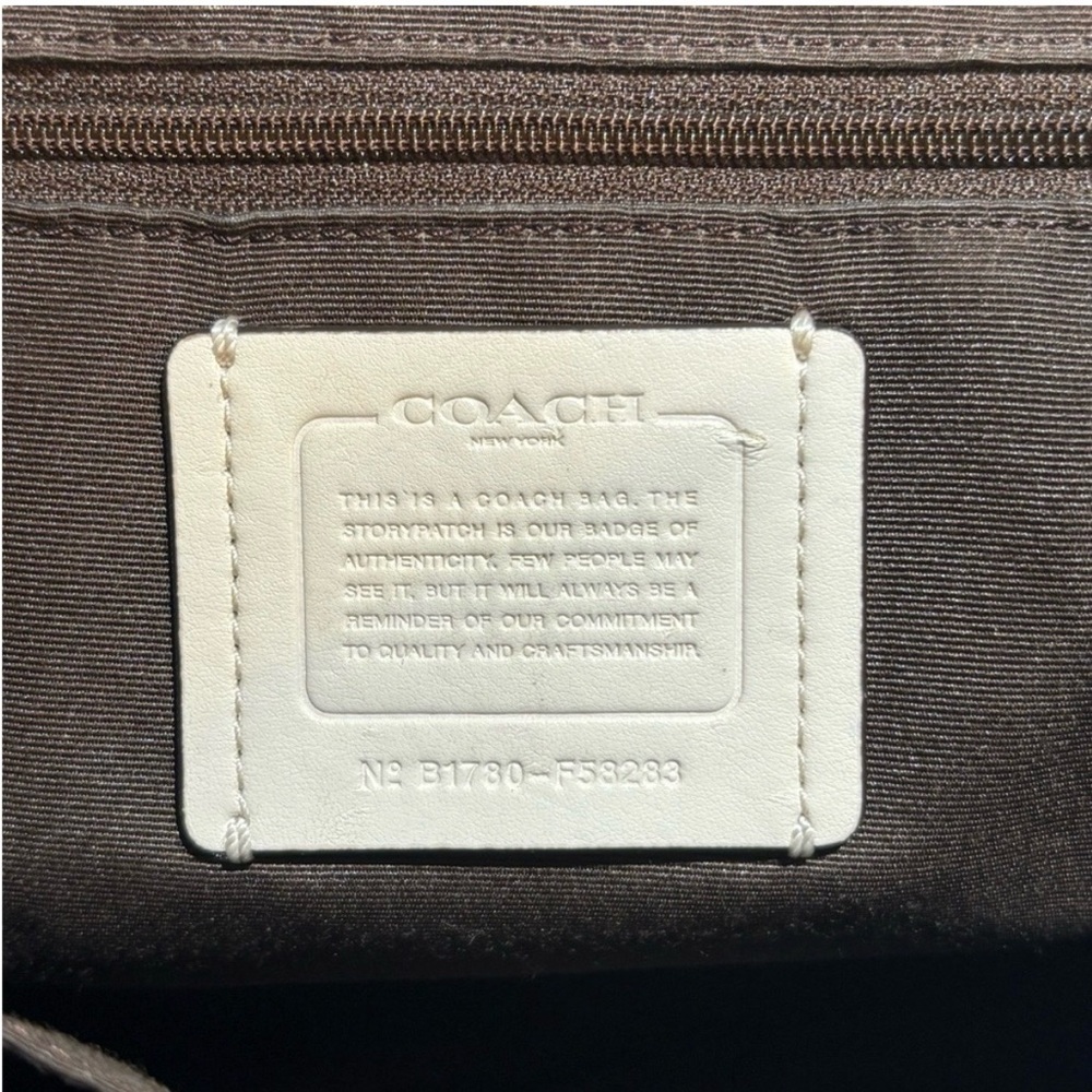 Coach Signature Canvas Satchel Crossbody Light Khaki Chalk - Picture 11 of 14